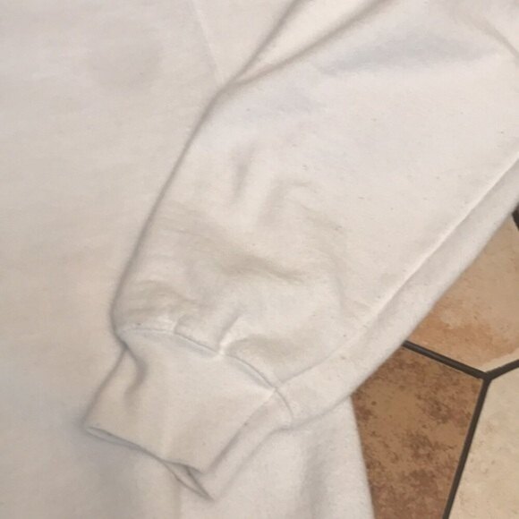 Pac-Man video game graphic design white pullover hoodie size large - Picture 4 of 12